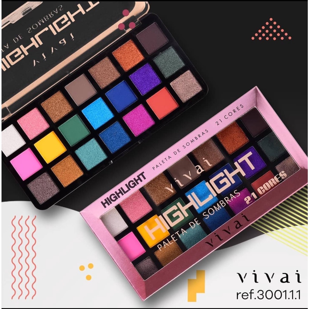 Vivai Paleta De Sombras Cores Highlight Vivai Shopee Brasil