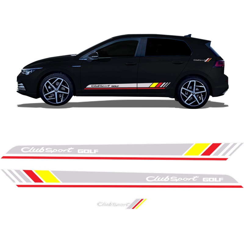 Faixa Lateral Volkswagen Golf Club Sport Adesivo Prata Shopee Brasil