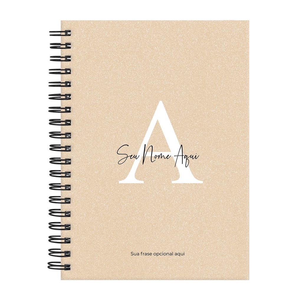 Caderno Personalizado Feminino Areia Sand Nude Fls X Cm Shopee Brasil