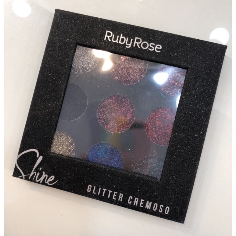 Paleta De Sombra Glitter Cremosa Ruby Rose Shine Shopee Brasil