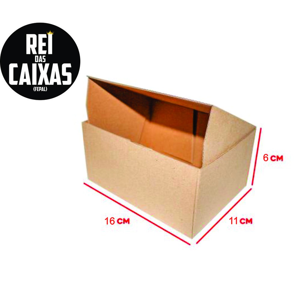 10 Caixas de Papelão 16x11x6 Modelo ECO Correios Envios Pac Shopee Brasil