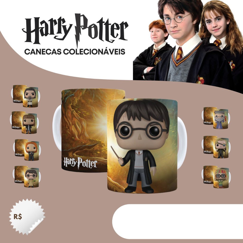 Cole O Caneca Harry Potter Brinde Carta De Hogwarts Personalizada