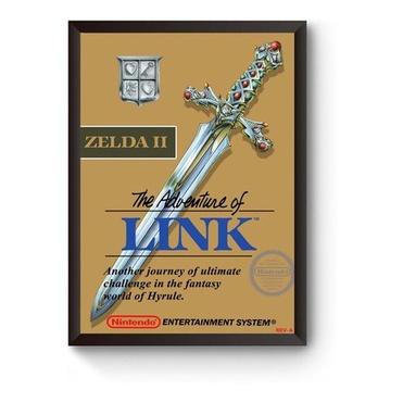 Quadro A Capa Game Zelda Nintendinho Poster Moldurado Shopee Brasil