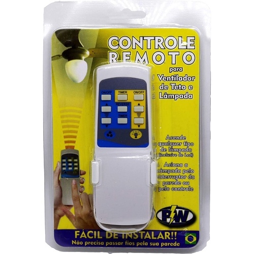 Controle Remoto Universal Para Ventilador De Teto Bivolt Pw Controle E