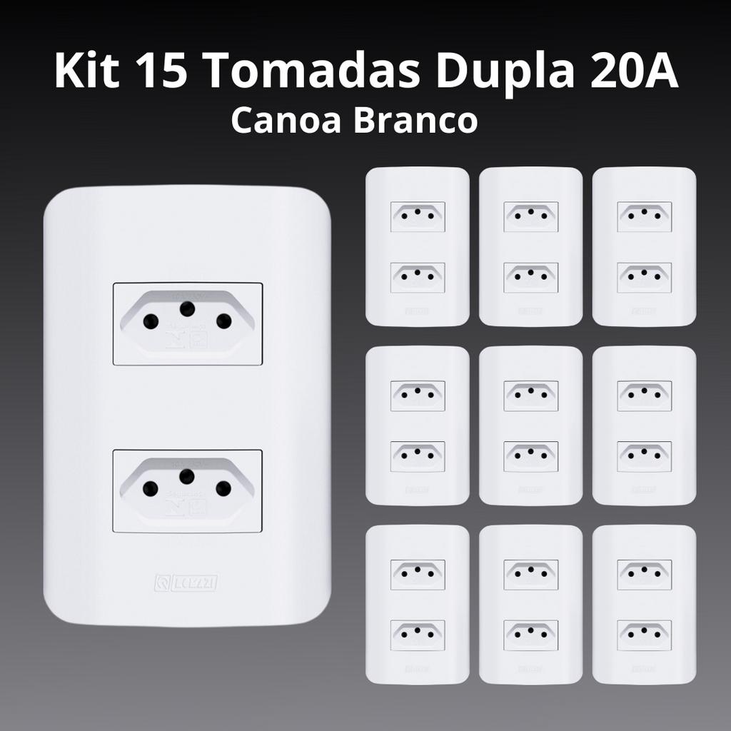 Kit Unidades Tomadas Dupla A Linha Canoa Romazi X Shopee Brasil