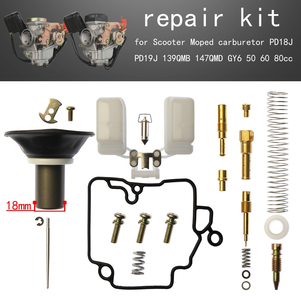 Kit Reparo Carburador Scooter Wuyang Cc Wy Qt Shineray Shopee Brasil