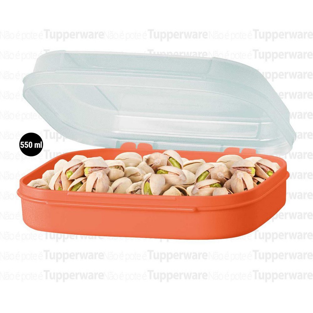 TUPPERWARE VISUAL BOX MINI 550ML LARANJA Brinde Shopee Brasil