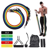 Kit Elástico Extensor 11 Itens Musculação Funcional Em Casa Shopee Brasil