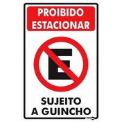 Placa Proibido Estacionar Sujeito Guincho Ps253 20x30cm Shopee Brasil