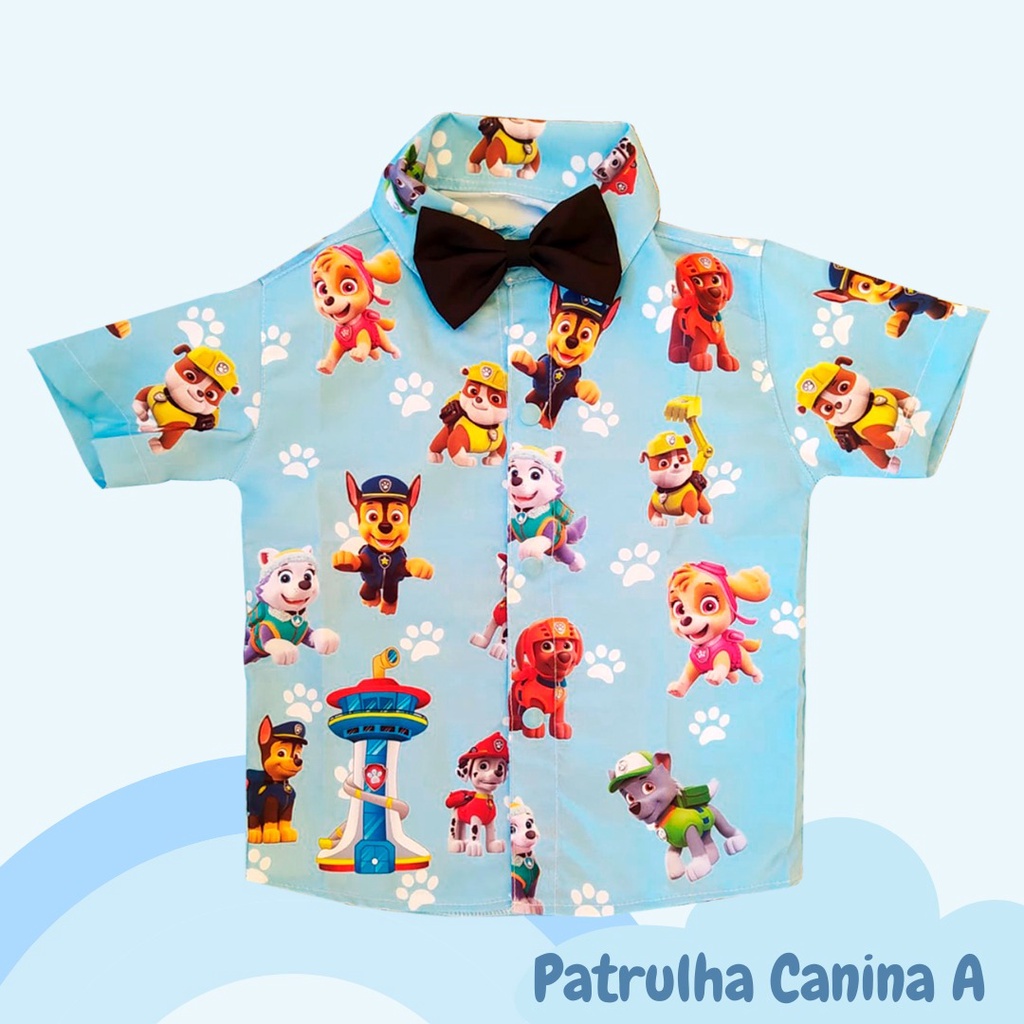 Camisa Infantil Tem Tica Patrulha Canina Shopee Brasil