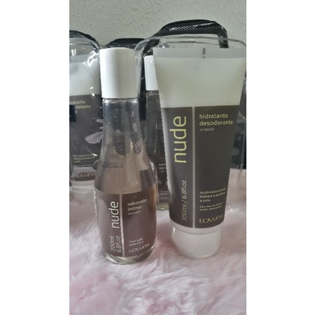 lowell nude kit hidratante corporal e sabonete íntimo corporal 200ml