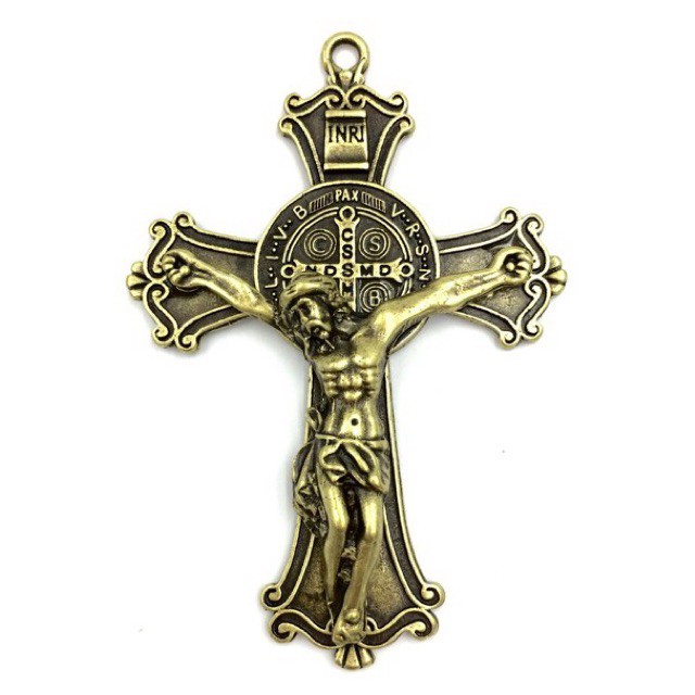 Crucifixos Ouro Velho De S O Bento P Ter Os Shopee Brasil