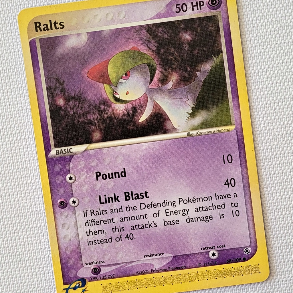 Carta Antiga Pokemon Ralts Common Ex Ruby Sapphire Original