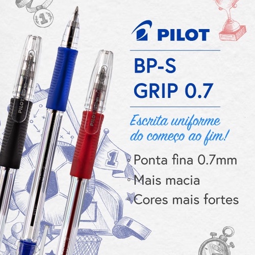 Caneta Pilot BPS Grip 0 7mm Fina Shopee Brasil