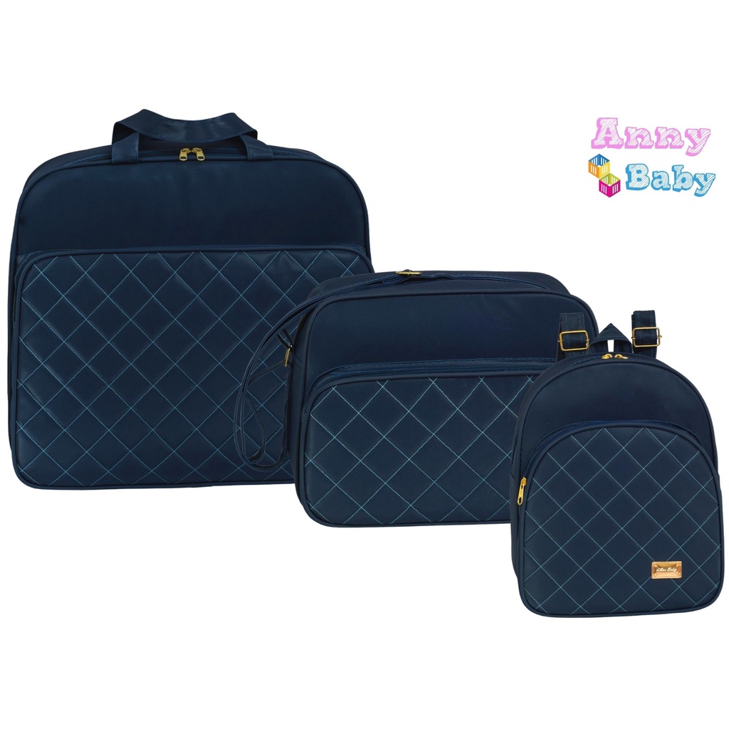 Kit Bolsa Maternidade Mala Bolsa P E Mochila Luxo Shopee Brasil