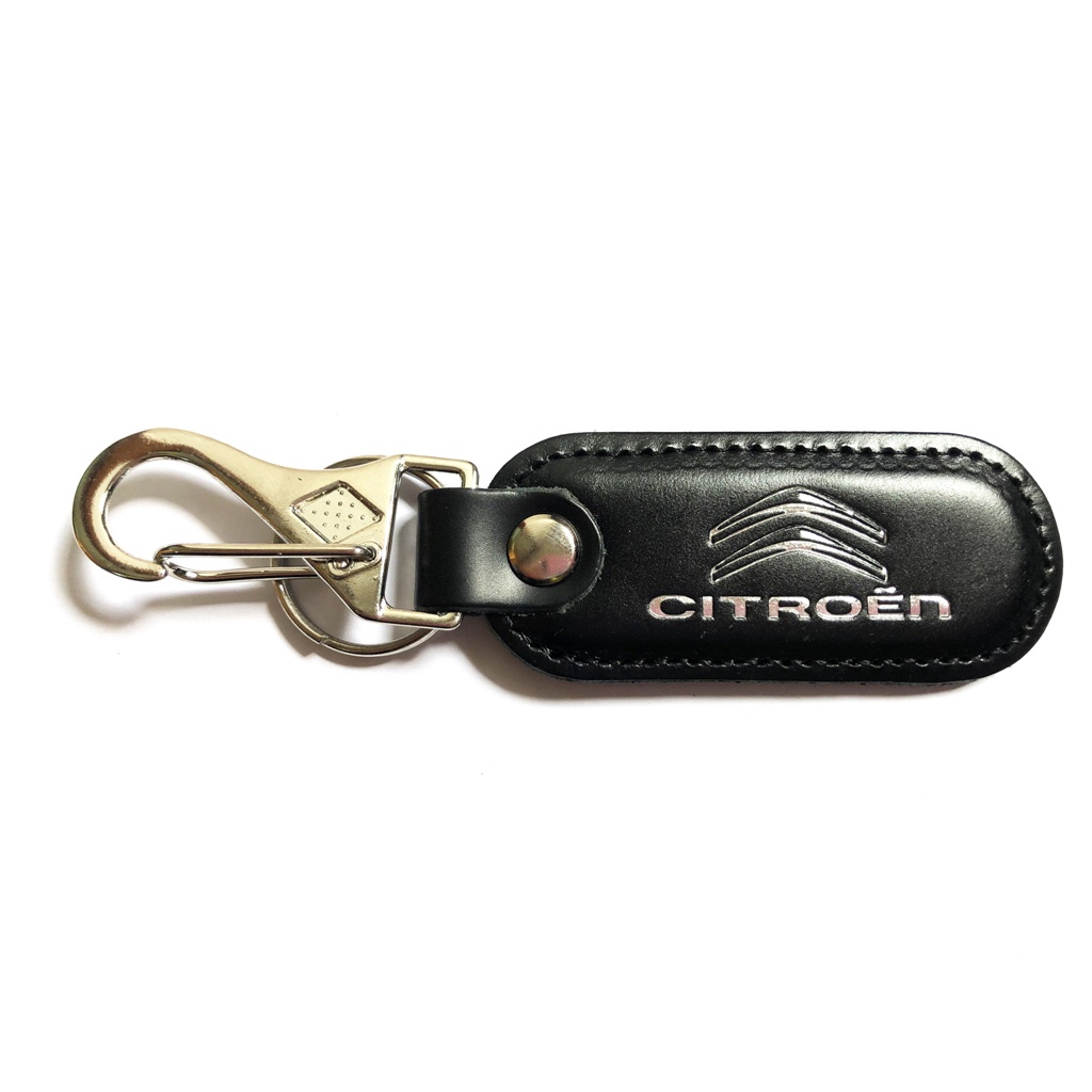 Chaveiro Citroen Couro Legitimo Preto Shopee Brasil