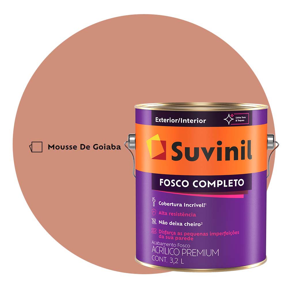 Tinta Anti Mofo Fosco Completo Suvinil 3 2L Mousse De Goiaba Shopee