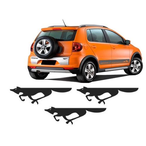 Kit Adesivos Emblema Raposa Vw Fox Crossfox Spacefox Shopee Brasil