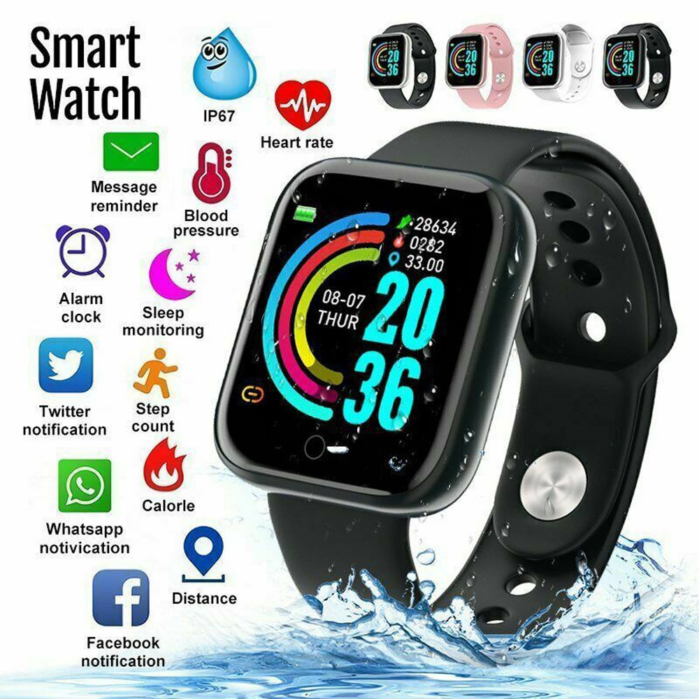 Smartwatch y68 d20 rel gio relógio inteligente bluetooth