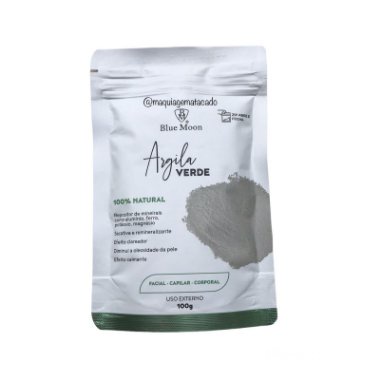 Argila Verde Facial Capilar E Corporal Natural Blue Moon Shopee