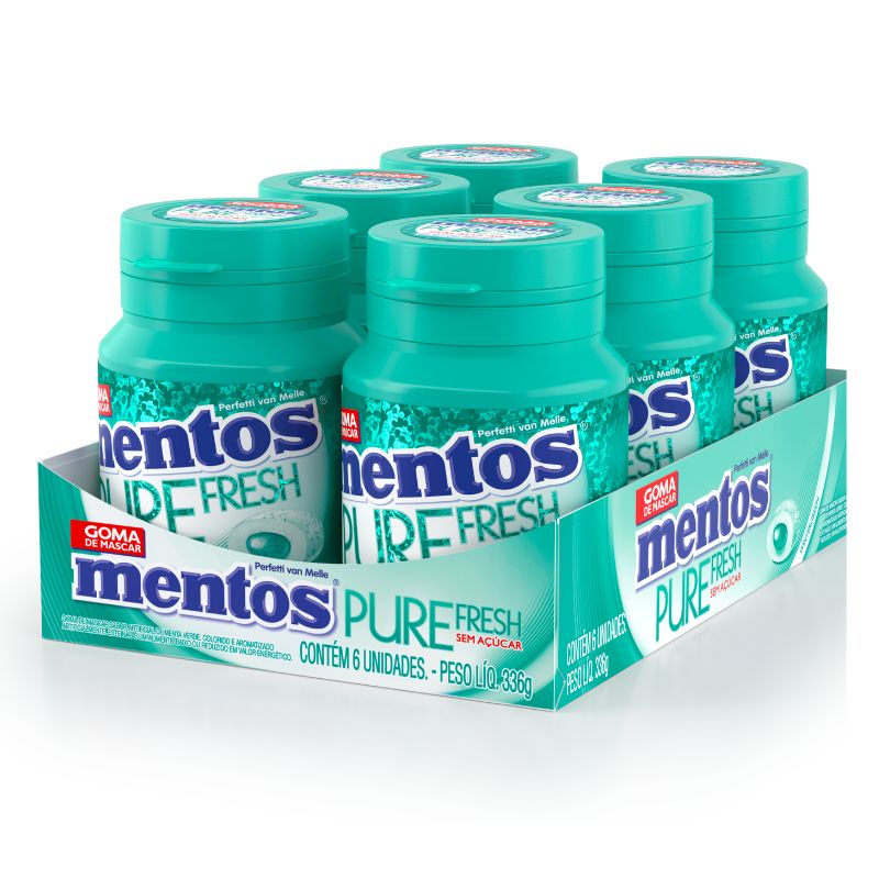 Chiclete Mentos Garrafa Verde Mentos Pure Goma De Mascar PURE FRESH