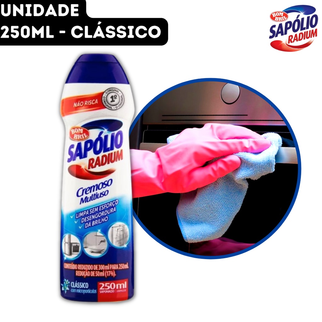 Saponáceo Sapólio Radium Multiuso Cremoso Clássico Bombril 250ml