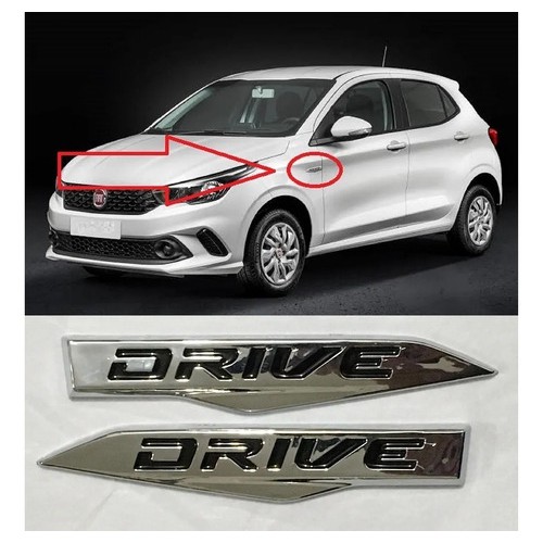 Kit Emblema Drive Paralama Fiat Argo E Cronos 2018 2 Peças Shopee Brasil