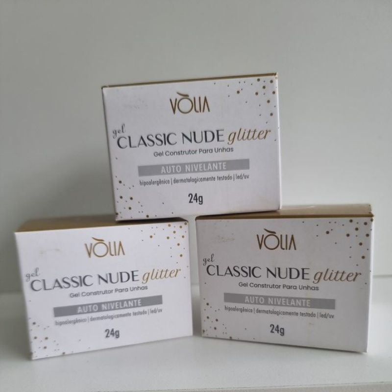 Gel Classic Nude Glitter Shopee Brasil