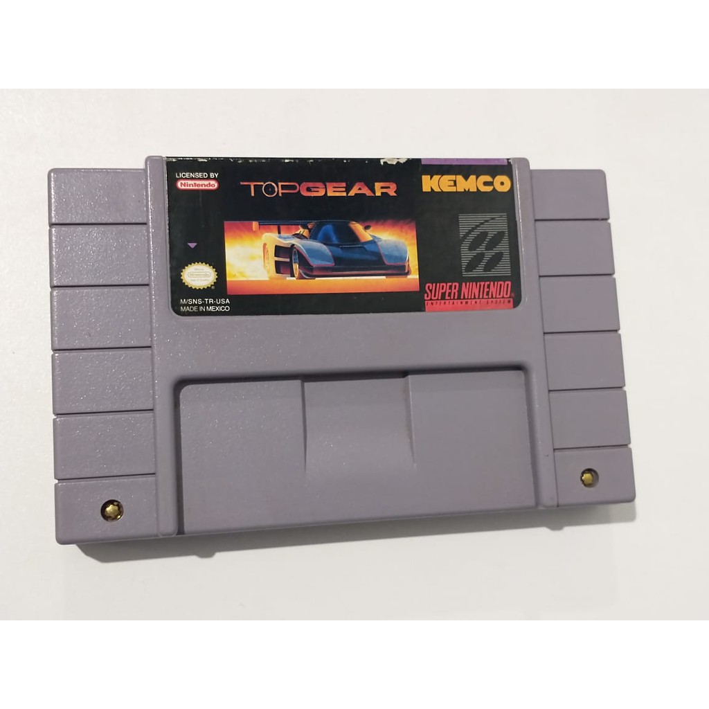 Cartucho Original Super Nintendo Top Gear Shopee Brasil