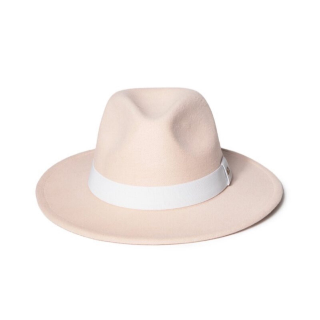 Chapéu Fedora Nude Off White Raridade Aba Cm Clássico Premium