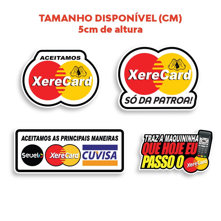 Adesivo Pequeno Aceitamos Xere Card Shopee Brasil