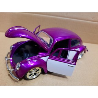 Miniatura Volkswagen Fusca Roxo Rosa Scala Metal Shopee Brasil