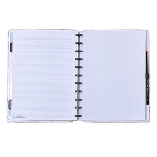 Caderno Inteligente Grande X Mm Bianco Folhas Shopee Brasil