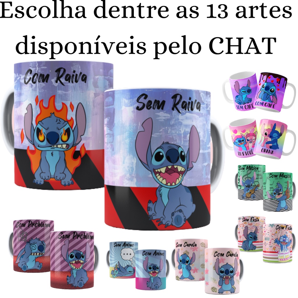 Caneca O Tema Lilo E Stitch Tipos Arte Envio Imediato Shopee