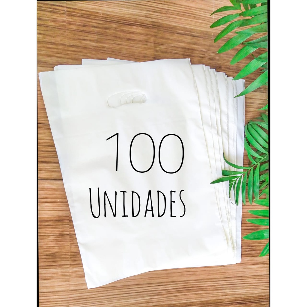 100 Sacolas Plástica Premium Boca de Palhaço 20x30 Escorrega o Preço