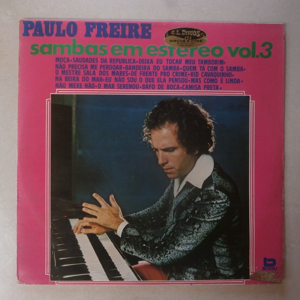 Lp Paulo Freire 1976 Sambas Em Estereo Vol 3 Disco De Vinil Selo