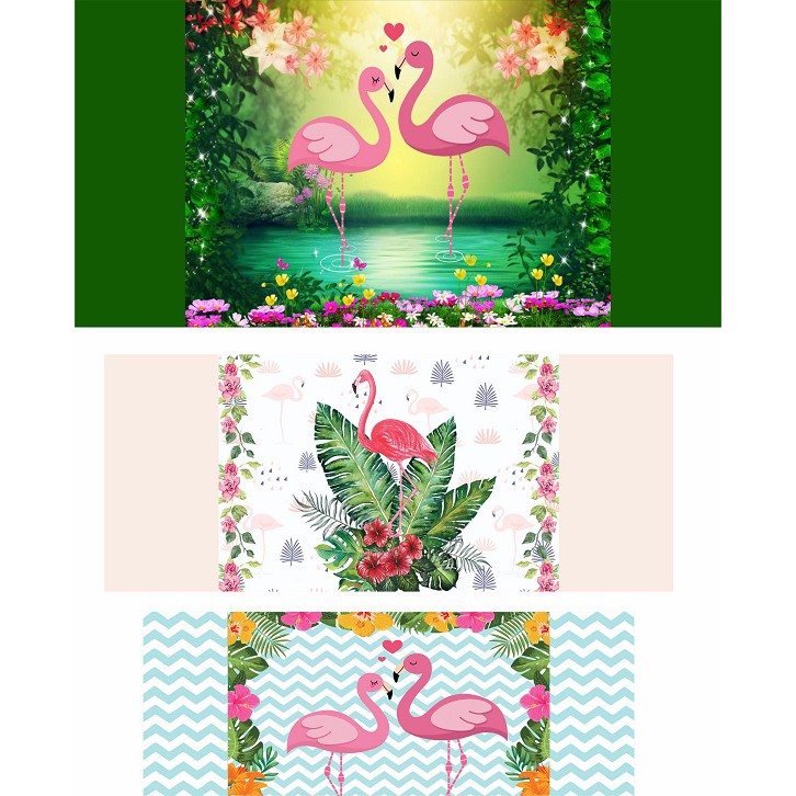 Jogo Capas de Cilindro em Lona para Decoração Festa Tema Flamingo Rosa