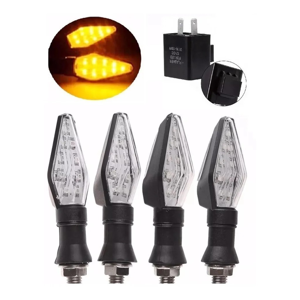 Pisca Led Seta Moto Ybr Crosser Xtz Lander Rosca Mm