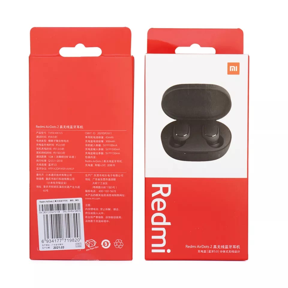 Fone De Ouvido Bluetooth Xiaomi Redmi Airdots Original Gamer Shopee