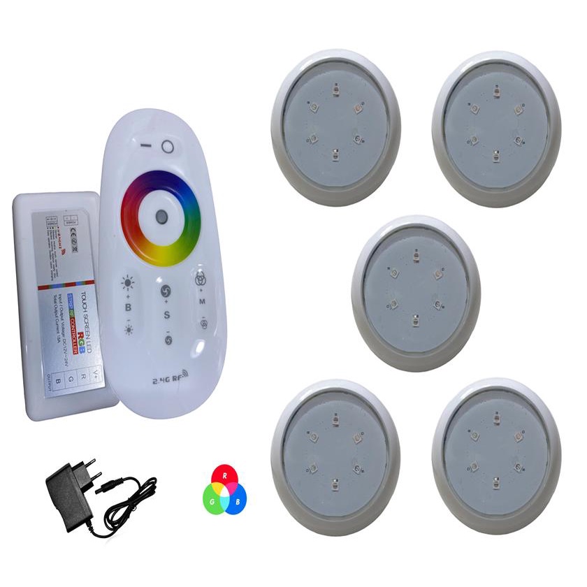 Kit 5 Leds Iluminacao Piscina Modulo Rgb Touch C Fonte Shopee Brasil