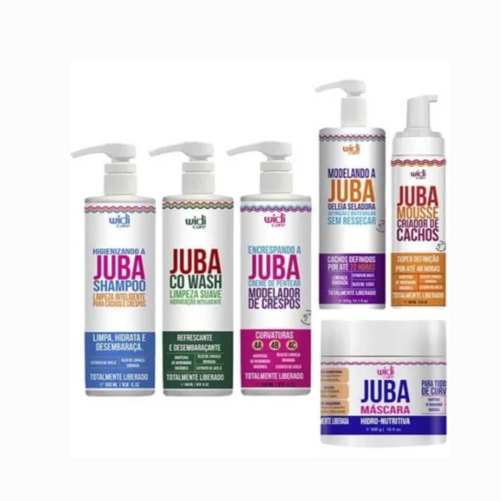 Kit Widi Care Juba Shampoo Co Wash Encrespando Geleia Mousse E