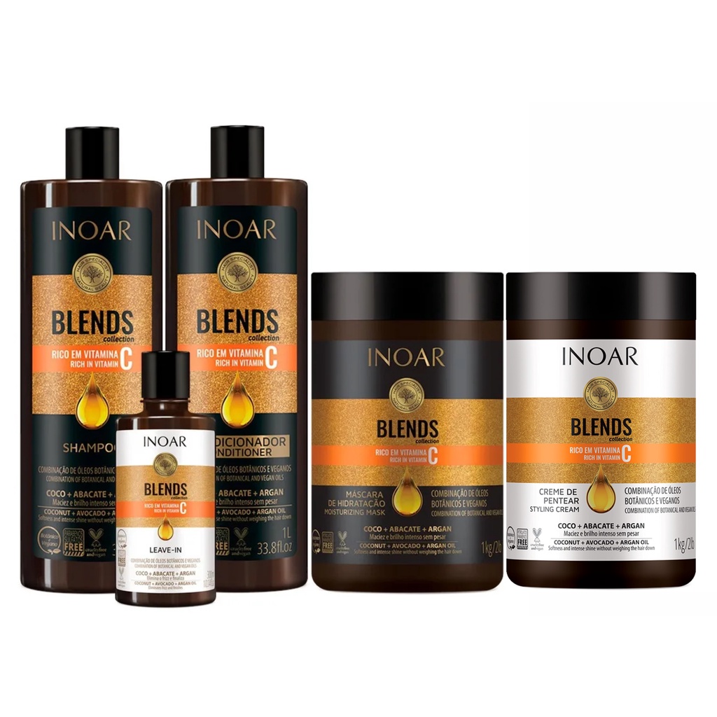 Kit Inoar Blends Vitamina C Tratamento Completo Hidrata O Restaura O