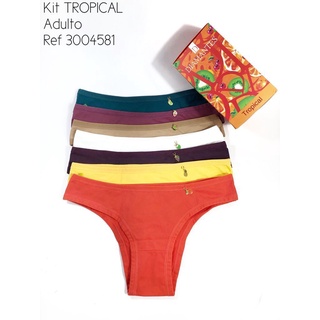 Kit Calcinhas Tropical Diamantes Lingerie Shopee Brasil