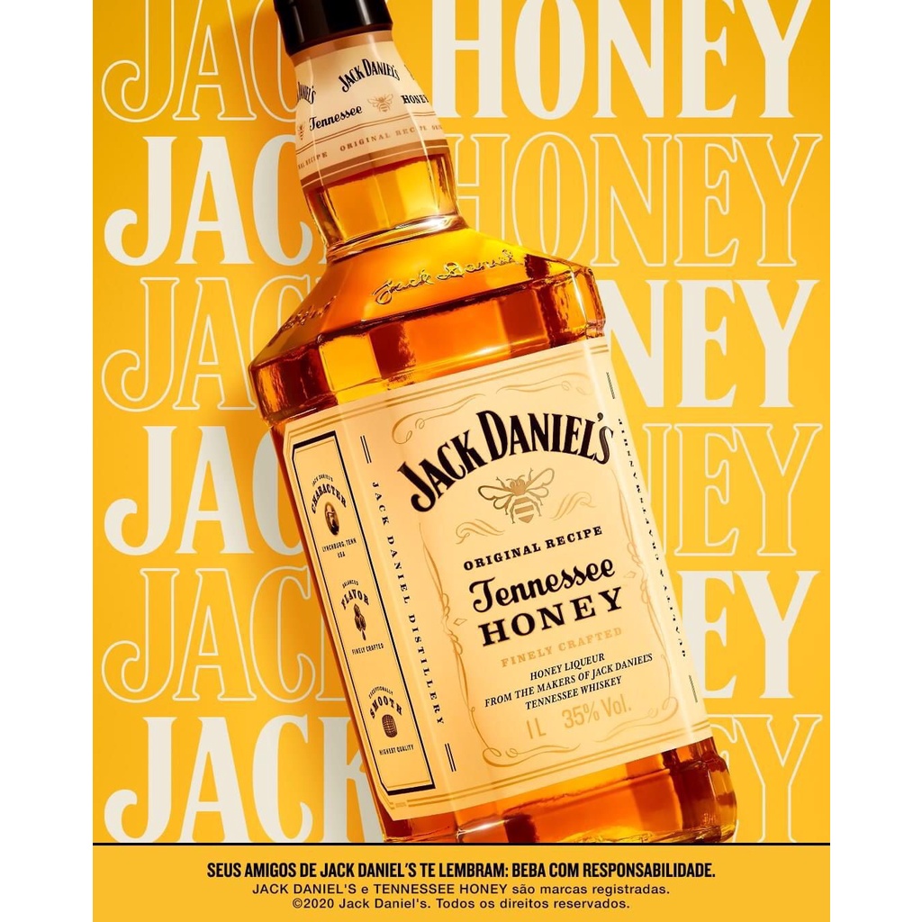 Whisky Jack Daniel S Honey Litro Original Shopee Brasil