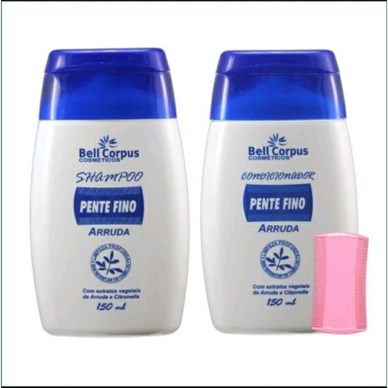 Kit Mata Piolho Pente Fino Arruda Bell Corpus 150ml Shopee Brasil