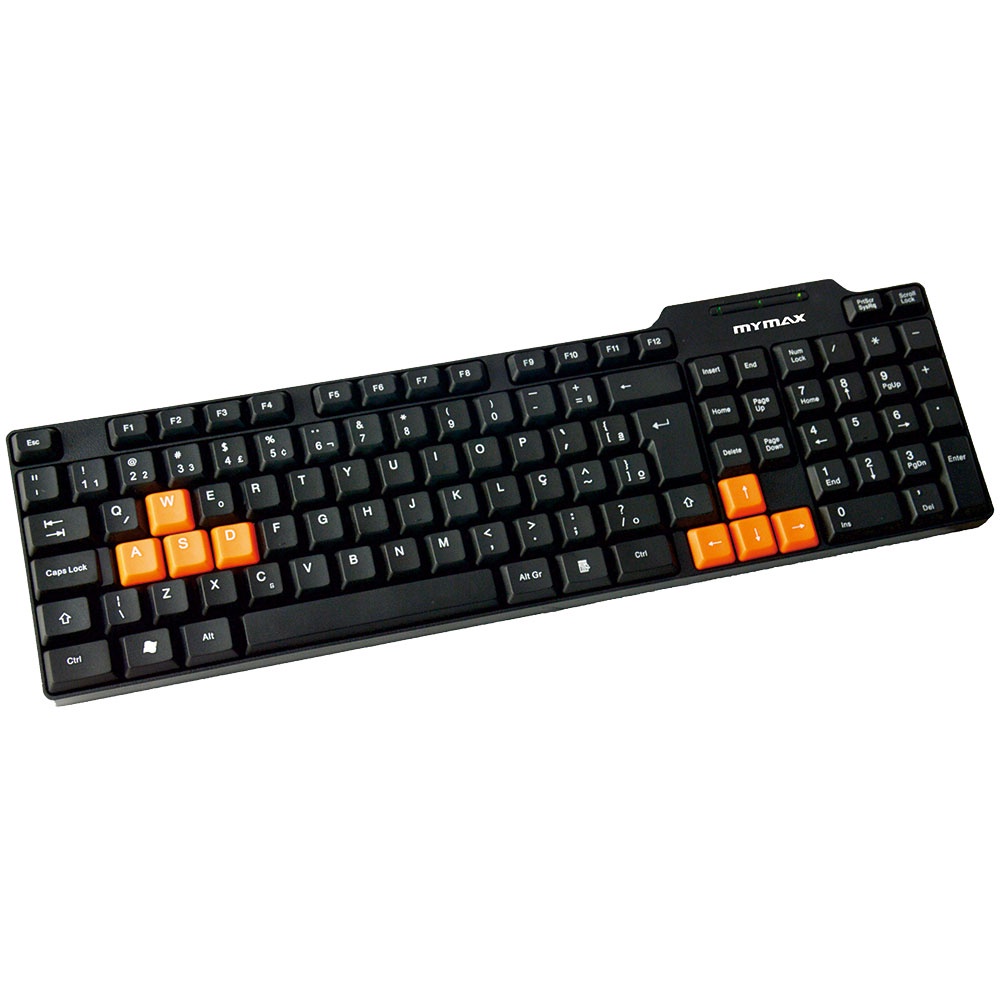 Teclado Standard Gamer USB ABNT II Preto Laranja Shopee Brasil