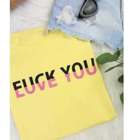 Camiseta T Shirts Fuck Love You Shopee Brasil