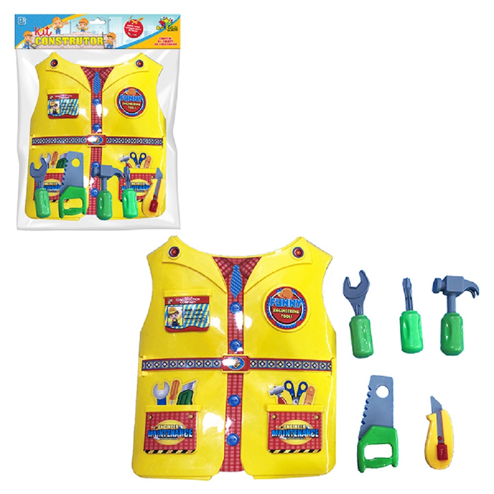 Kit Construtor Brinquedo Infantil Colete E Ferramentas Shopee Brasil