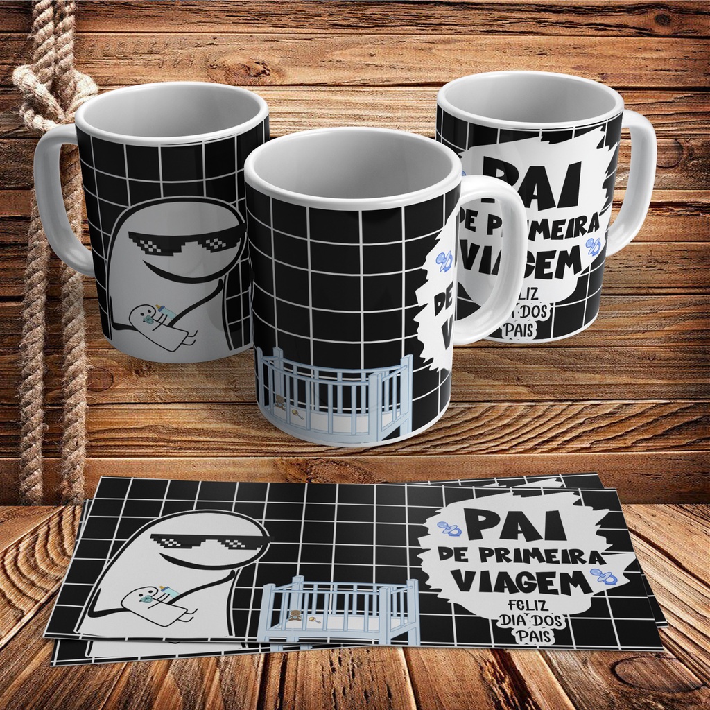 Caneca Dia Dos Pais Pai De Primeira Viagem Shopee Brasil