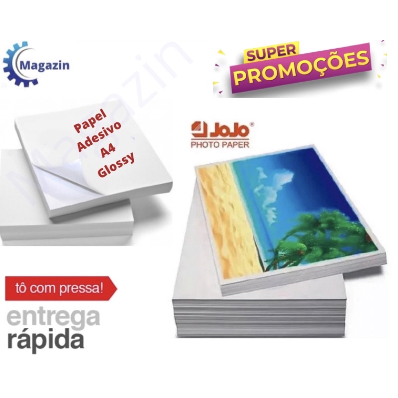 Papel Foto Glossy Adesivo A Prova D Agua A4 135g 200 Folhas Shopee Brasil